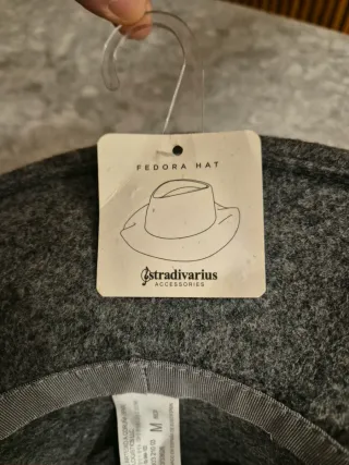Sombrero Fedora Lana Gris Mujer