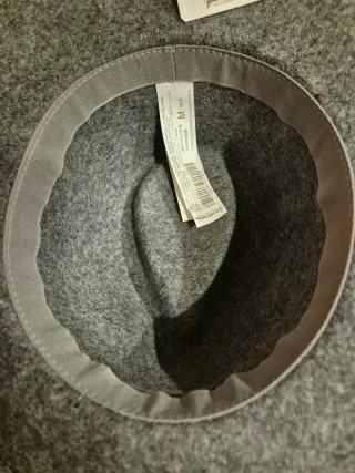 Sombrero Fedora Lana Gris Mujer