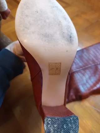 Stivali marroni effetto coccodrillo tg 41