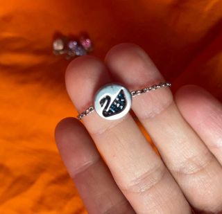 Pulsera Swarovski Cisne azulado y Circonitas