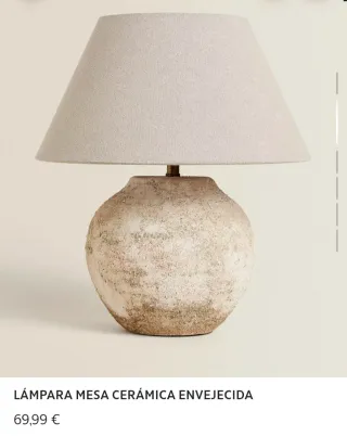 Lámpara de mesa Zara Home cerámica