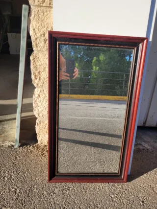 Espejo Rectangular Marco Madera 40x70cm