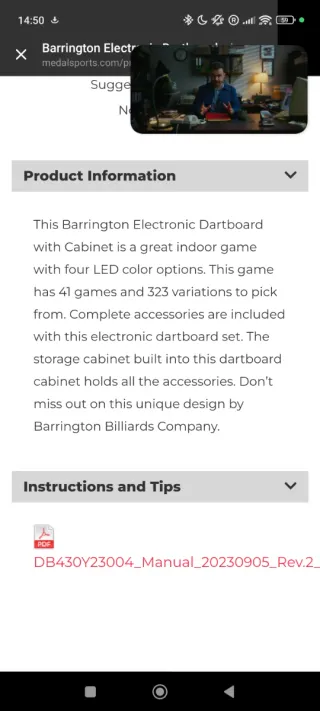 Diana electrónica Barrington con armario y luces