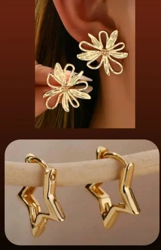 Pack pendientes dorados