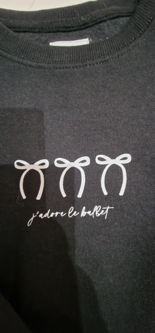 Jersey Zara negro lazos