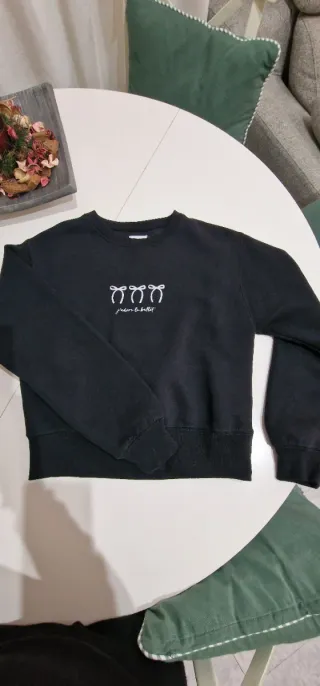 Jersey Zara negro lazos