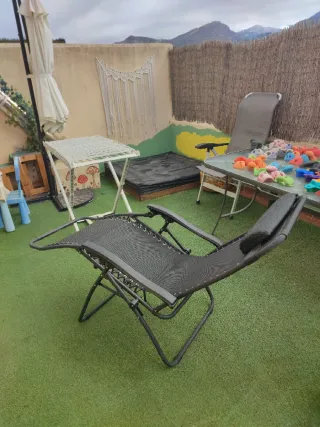 Hamaca negra plegable