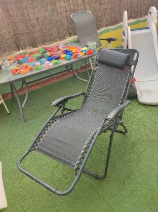 Hamaca negra plegable