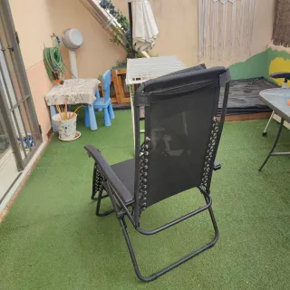 Hamaca negra plegable