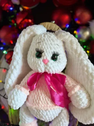 Coniglietto Peluche Bianco 35 cm