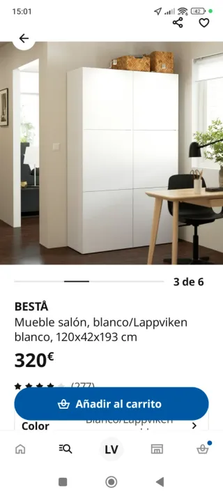 Mueble Salón Blanco Ikea Besta - 2 Módulos