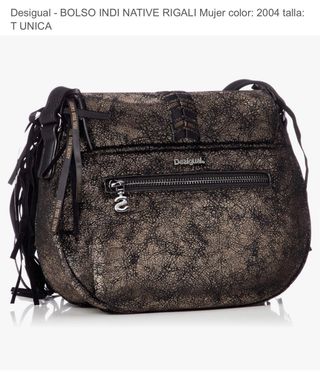 Bolso Desigual Negro Flecos