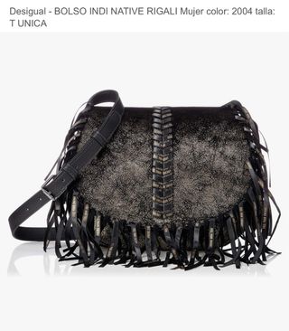 Bolso Desigual Negro Flecos