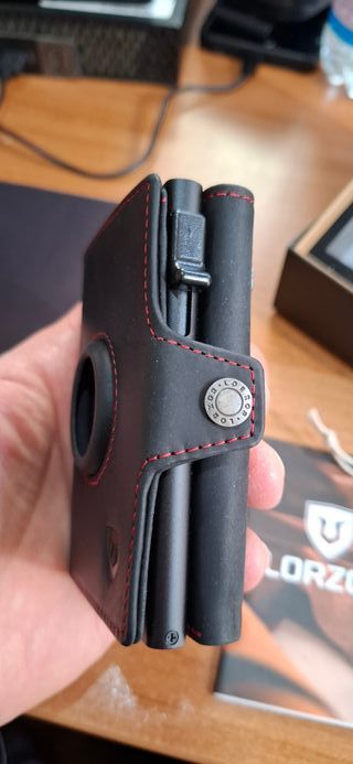 Portafoglio LORZOR Uomo Pelle Slim Airtag