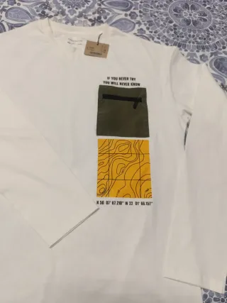 Camiseta Mayoral Manga Larga Blanca