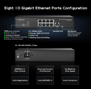 Switch Gestito Binardat 8 Porte 10GbE
