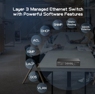 Switch Gestito Binardat 8 Porte 10GbE