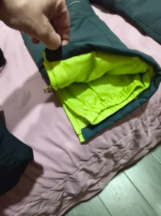 Pantalón de nieve niño gris y verde