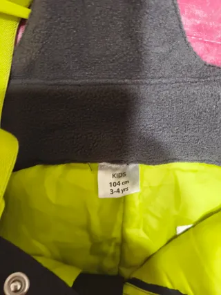 Pantalón de nieve niño gris y verde