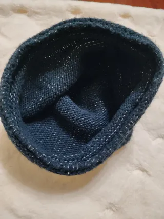 Cappello donna blu con argento