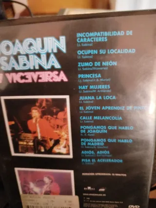 DVD Joaquín Sabina y Viceversa En Directo
