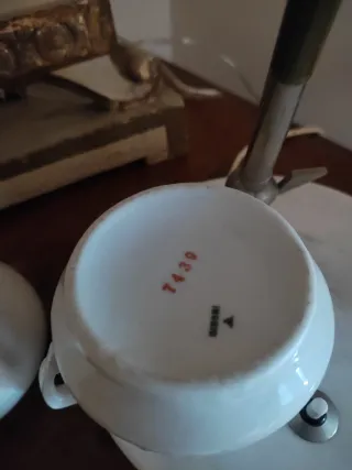 Tris Zuccheriere Porcellana Oro Bianco