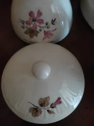 Tris Zuccheriere Porcellana Oro Bianco