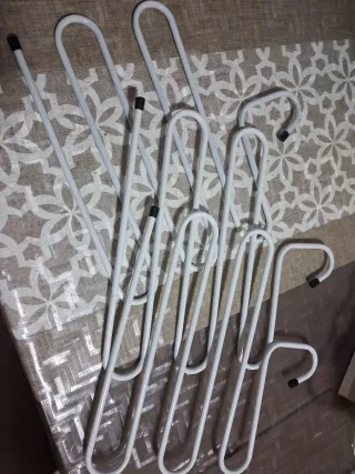 Grucce per pantaloni in metallo bianche