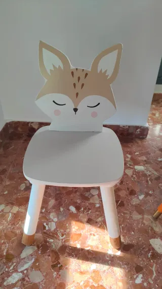 Mesa y Silla Infantil Diseño Zorro