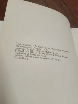 Michael Argyle, Il Comportamento Sociale, 1974