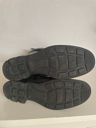 Botas altas de piel marrón chocolate