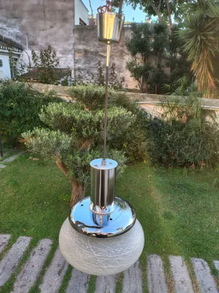 Lámpara vintage con cristal hilado