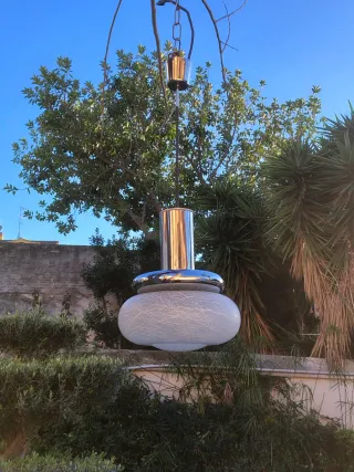 Lámpara vintage con cristal hilado