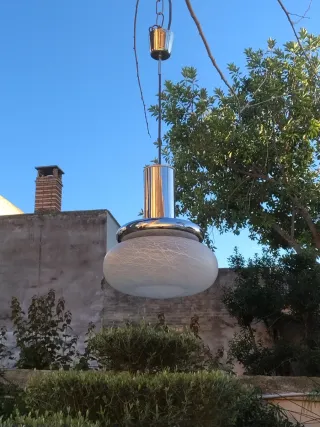 Lámpara vintage con cristal hilado