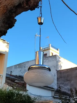 Lámpara vintage con cristal hilado