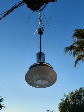 Lámpara vintage con cristal hilado