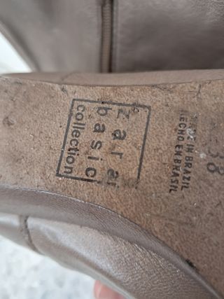 Botas altas Zara piel Talla 38