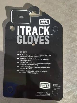 Guantes 100% iTrack Moto/Bici MTB Negros