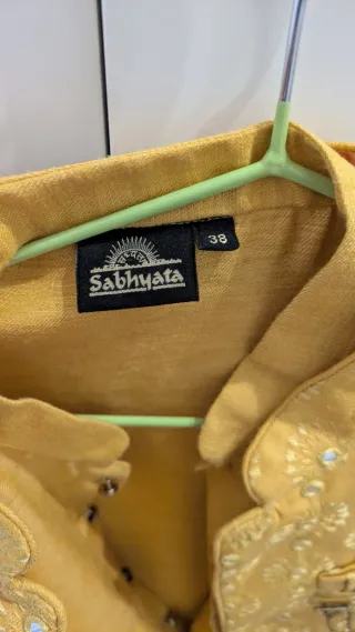 Punit Balana Conjunto Amarillo Algodón,con pantalo