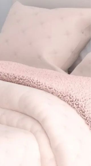 Edredón sherpa Diane Rosa Cama 90cm