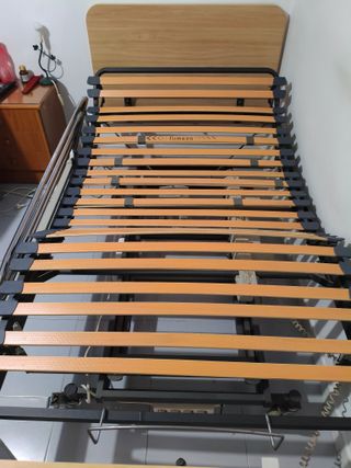 Cama articulada eléctrica con carro elevador