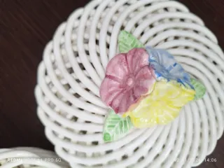 Juego 2 Cajas Porcelana Calada Vintage