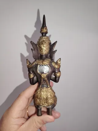 Figura de bronce estilo tailandés, diosa shiva