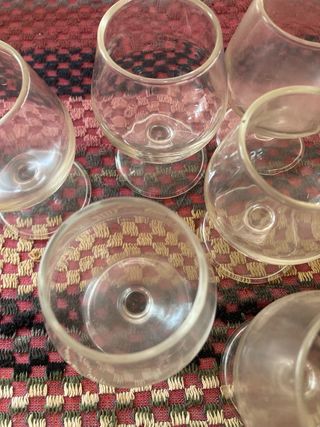 Set de 6 copas de licor de cristal