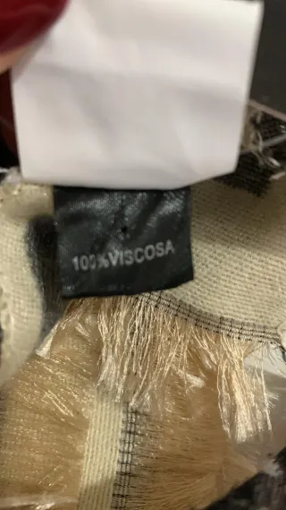 Sciarpone Beige/Grigio donna nuovo