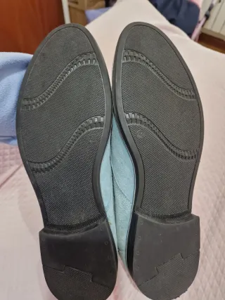 Zapatos vestir hombre cordones turquesa