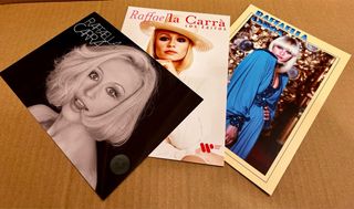 Set 3 cartoline fotografiche Raffaella Carrà