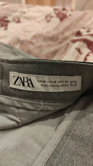 Pantalón de traje gris Zara