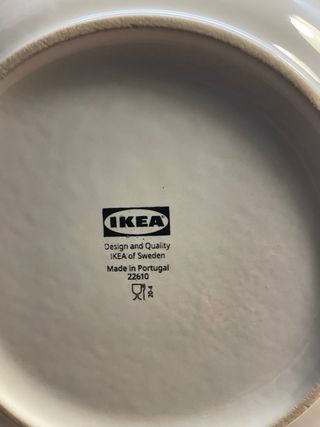 12 Platos hondo IKEA blanco