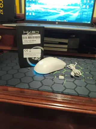 Ratón Gaming Inalámbrico HXSJ T20 - Blanco - RGB